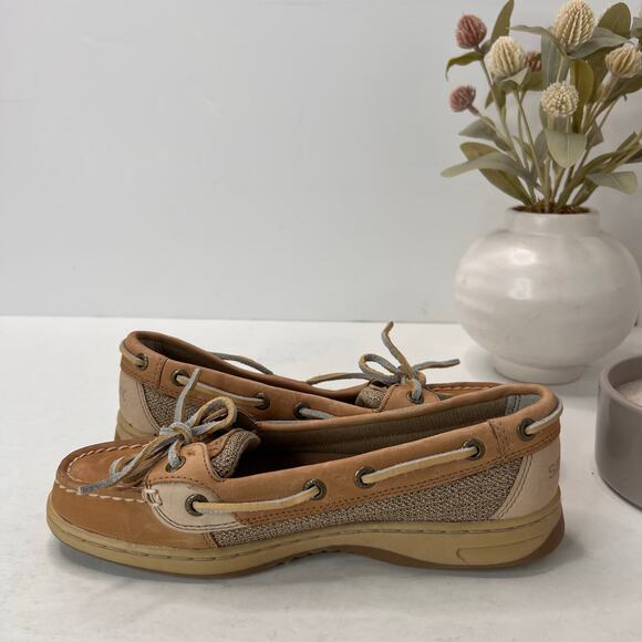Sperry Authentic Angelfish 1-Eye Colorblock Boat Shoe Tan 9102047 Women 6.5 - Picture 6 of 9